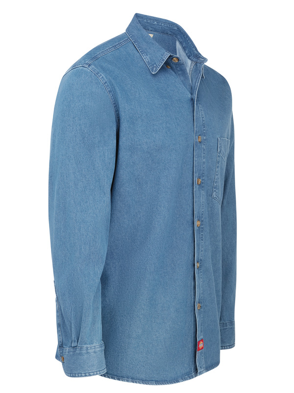 Men's Denim Long-Sleeve Work Shirt - Front