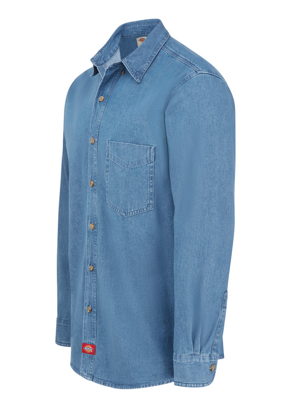 Men's Denim Long-Sleeve Work Shirt - Front
