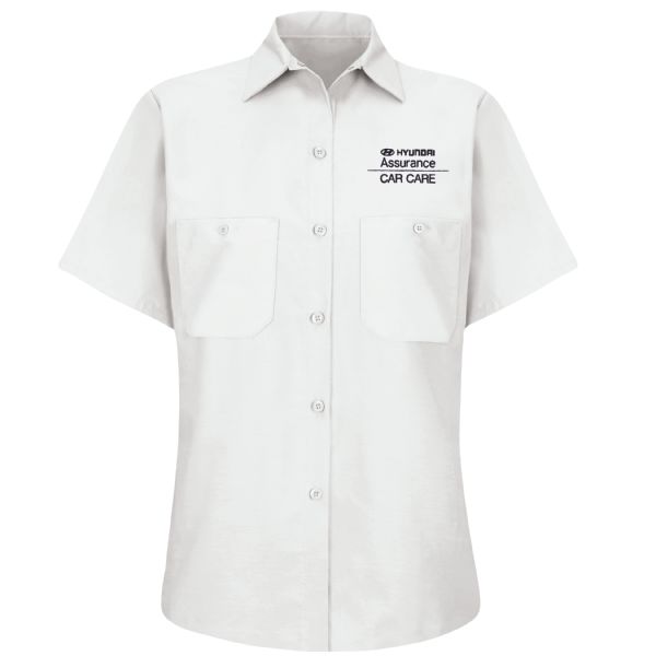 Hyundai® Assurance Car Care Women's Short Sleeve Industrial Work Shirt Hyundai® Assurance Car Care Women's Short Sleeve Industrial Work Shirt