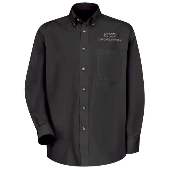 Hyundai® Assurance Car Care Express Men's Long Sleeve Meridian Performance Twill Shirt Hyundai® Assurance Car Care Express Men's Long Sleeve Meridian Performance Twill Shirt