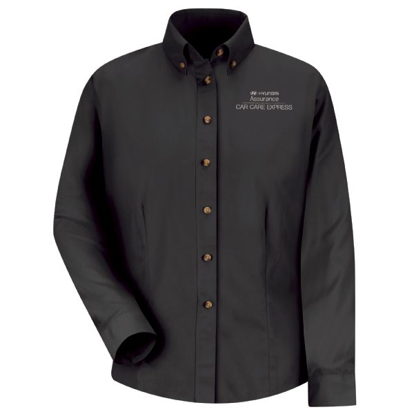 Hyundai® Assurance Car Care Express Women's Long Sleeve Meridian Performance Twill Shirt Hyundai® Assurance Car Care Express Women's Long Sleeve Meridian Performance Twill Shirt