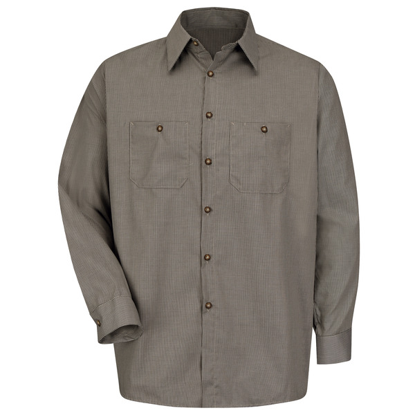 Men's Long Sleeve Microcheck Uniform Shirt - WWOF Wholesale Product Guide
