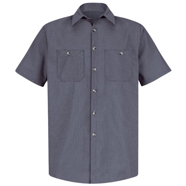 Men's Short Sleeve Microcheck Uniform Shirt - WWOF Wholesale Product Guide