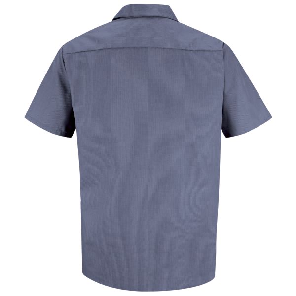 Men's Short Sleeve Geometric Microcheck Work Shirt - WWOF Wholesale ...