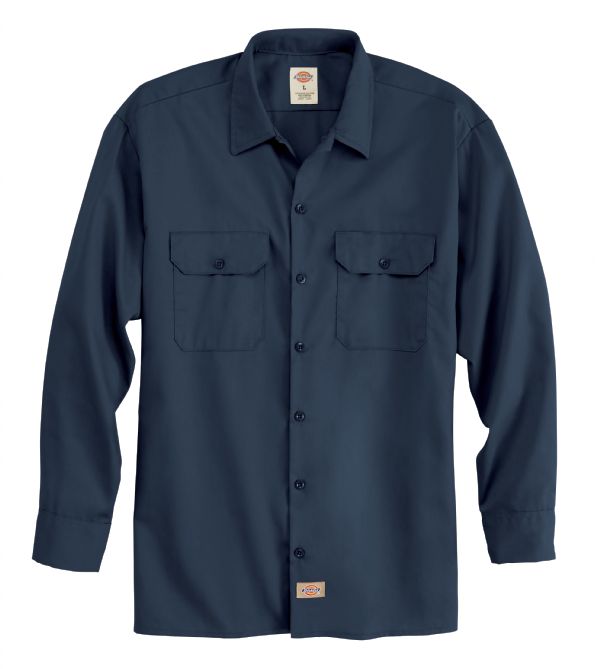 Men's Long-Sleeve Traditional Workwear Shirt | Work Uniform Shirt ...