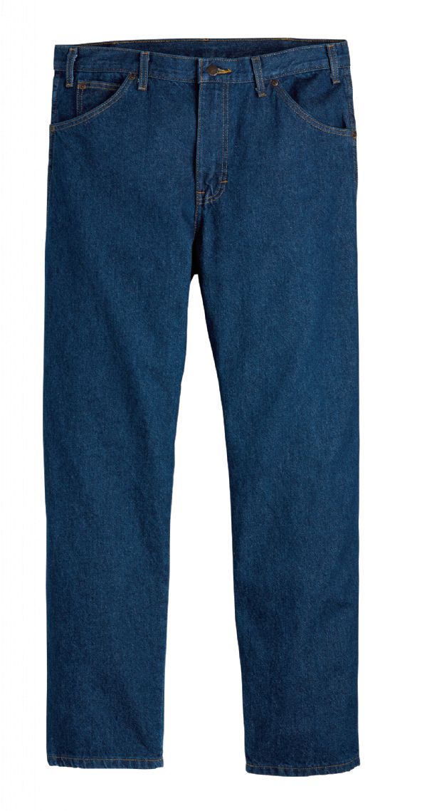 Rinsed Indigo Blue - Men's Industrial Relaxed Fit Jean - Front