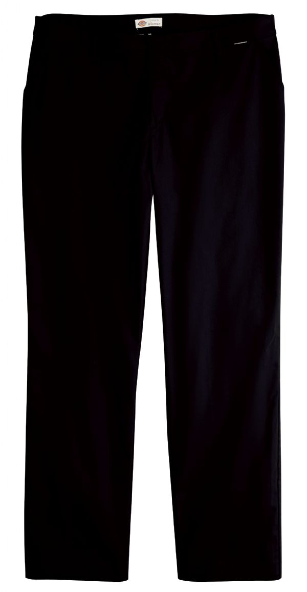 Black - Pantalón Premium de Mujer sin Pinzas (Tallas Extras) - Parte Delantera
