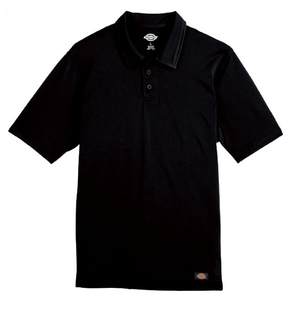 Black - Men's WorkTech Polo Shirt With Cooling Mesh - Front