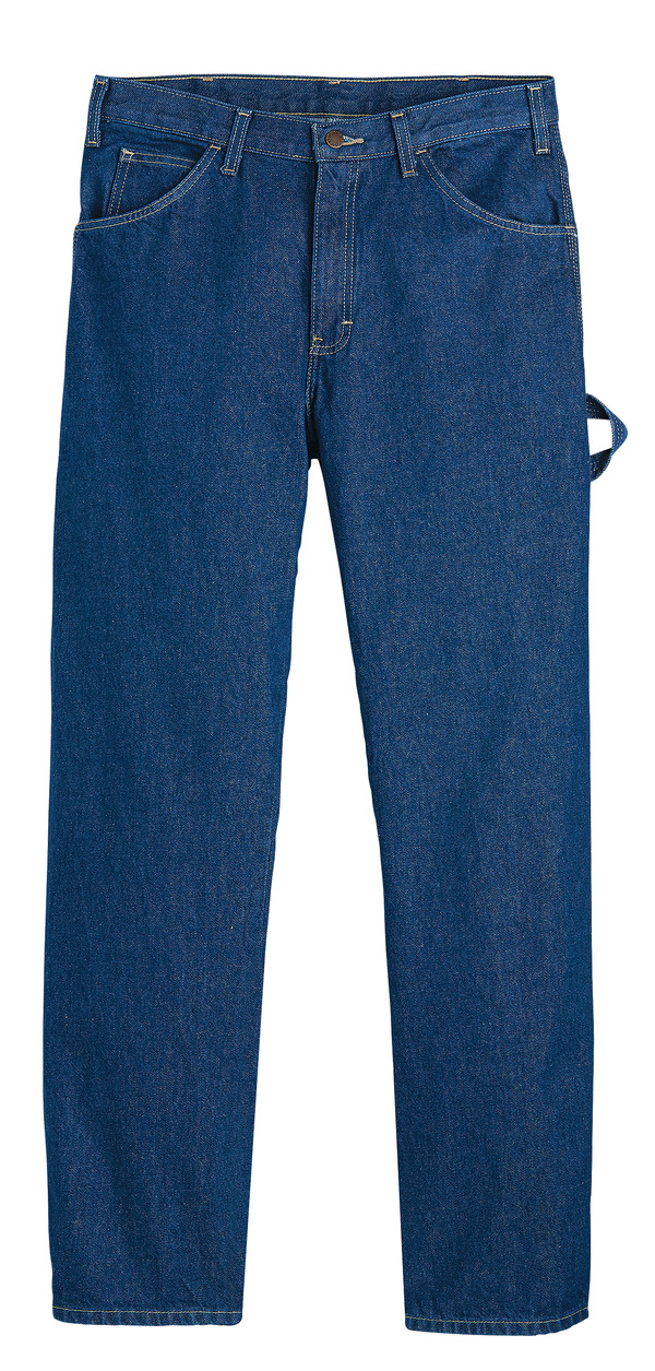 Rinsed Indigo Blue - Men's Industrial Carpenter Jean - Front
