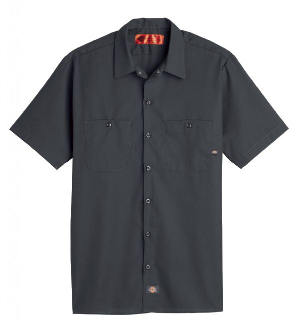 Men's Industrial Short-Sleeve Work Shirt | Workwear Uniform Shirt ...