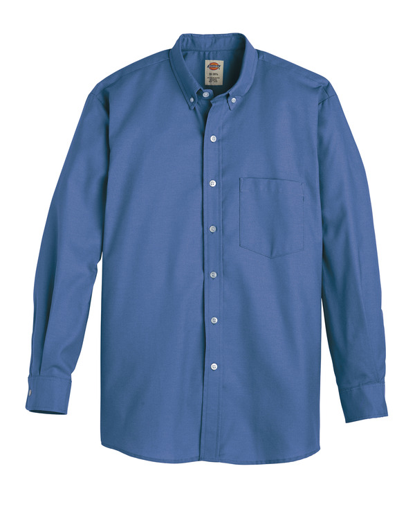 French Blue - Men's Button-Down Long-Sleeve Oxford Shirt - Front